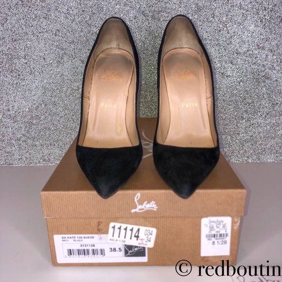 👠SOLD👠 so kate Black Suede 120mm Louboutin W/ - Picture 5 of 8